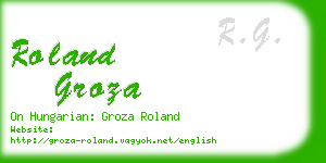 roland groza business card